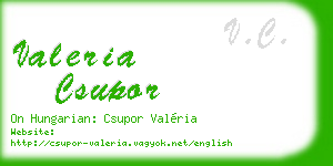 valeria csupor business card