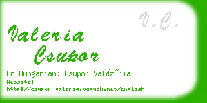 valeria csupor business card